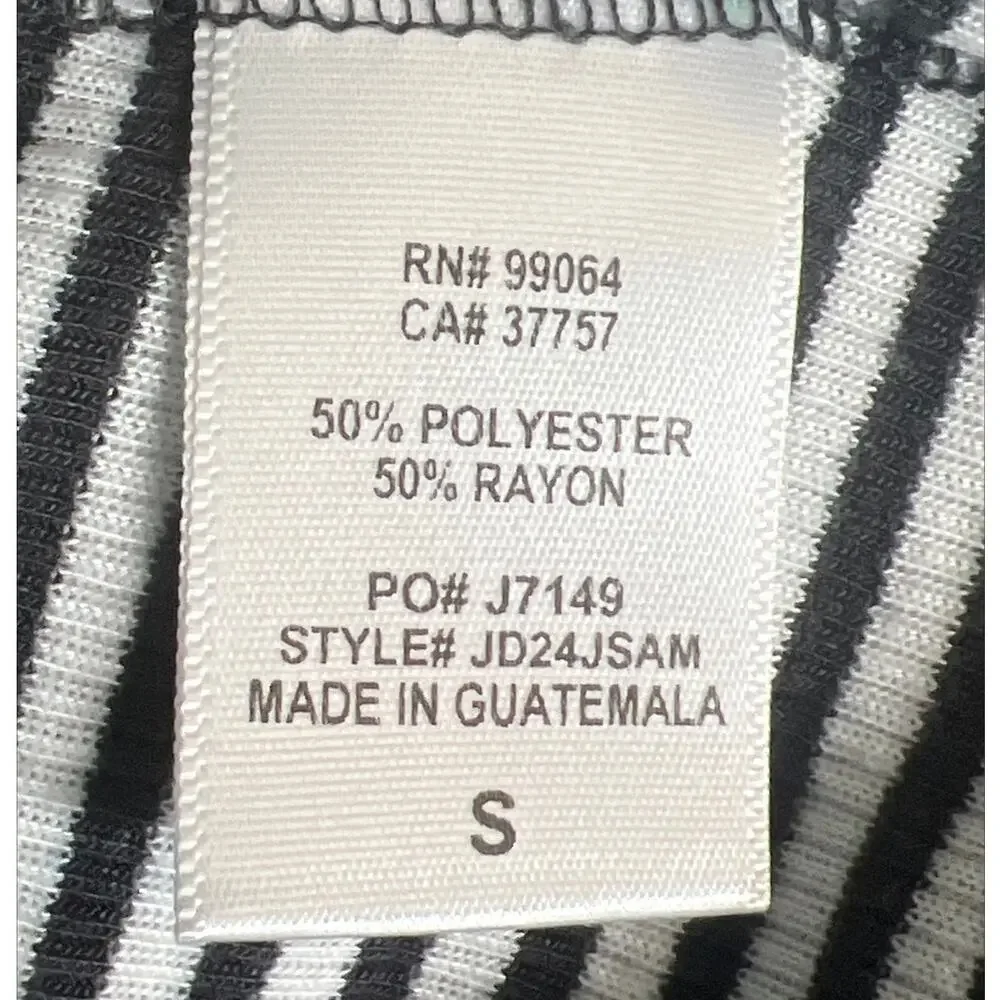 Billabong Same Love Black and White Striped Skater Dress Women's Small - Picture 8 of 10